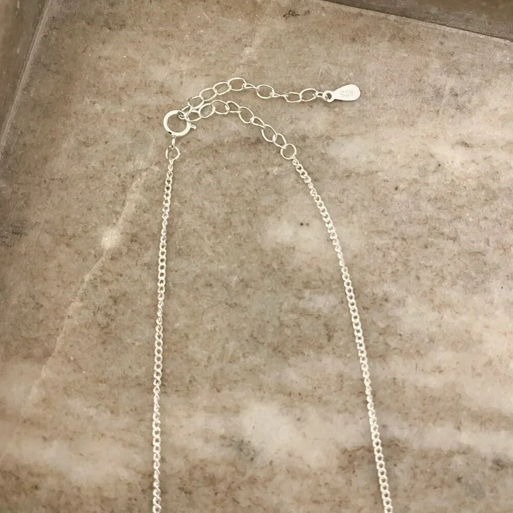 925 Sterling Silver Lariat Cross Necklace Cross Chain Long Drop Necklace - Picture 4 of 6